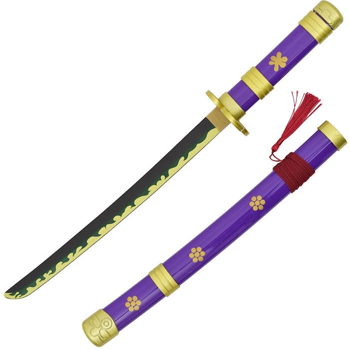 One Piece Katana Mini Bambus Enma Roronoa Zoro Sammlerschwert 42cm Violett