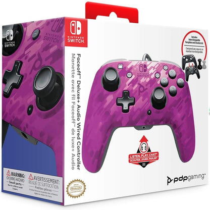 Pdp Controller Kabelgebunden Nintendo Switch Mit Kabel Faceoff Deluxe Audio Violett