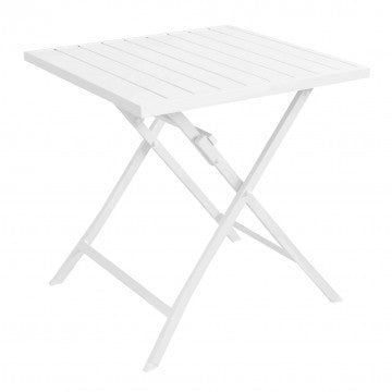 Klapptisch Alabama 70 x 70 mit weißem Aluminiumgestell