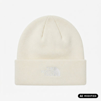 The North Face Norm Beanie NF0A5FW1QLI Unisex Latte - Berretto con Risvolto