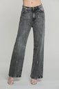 Relish Pantalone GISELLE_GREY  vita media 5 ts loose fit c/castoni + pietre + perle denim RDA2607016039 grigio