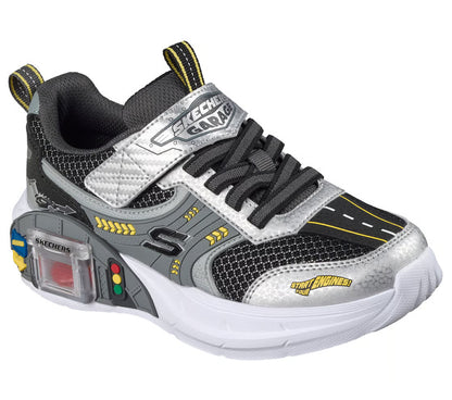 Skechers Garage 402150L/SLBK Bimbo Grigio - Sneakers con Macchinine