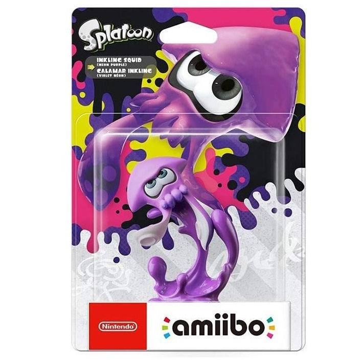 AMIIBO SPLATOON 2 INKLING SQUID NINTENDO SWITCH STATUE PACK NEON VIOLETTER KALMAR