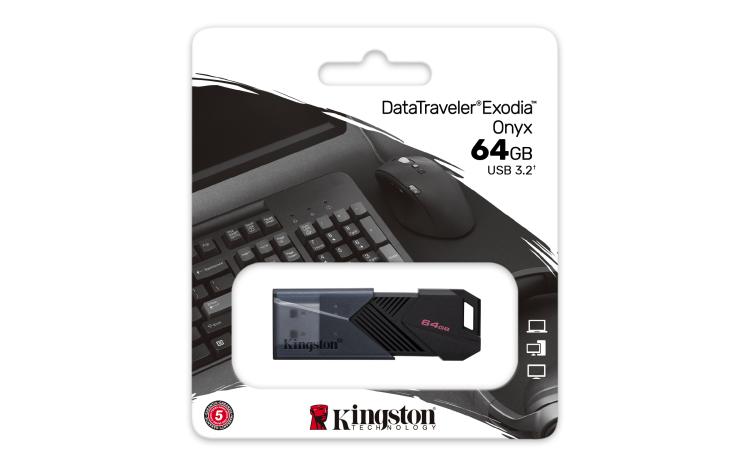 Kingston Pendrive DTXON/64GB USB 3.2 Gen1 Schwarz/Blau PC Speicherstick