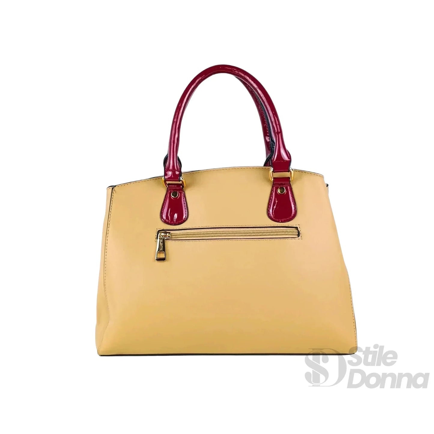 Valentini Borsa Tote in Ecopelle con Ricamo Floreale e Scritta Love in Paillettes
