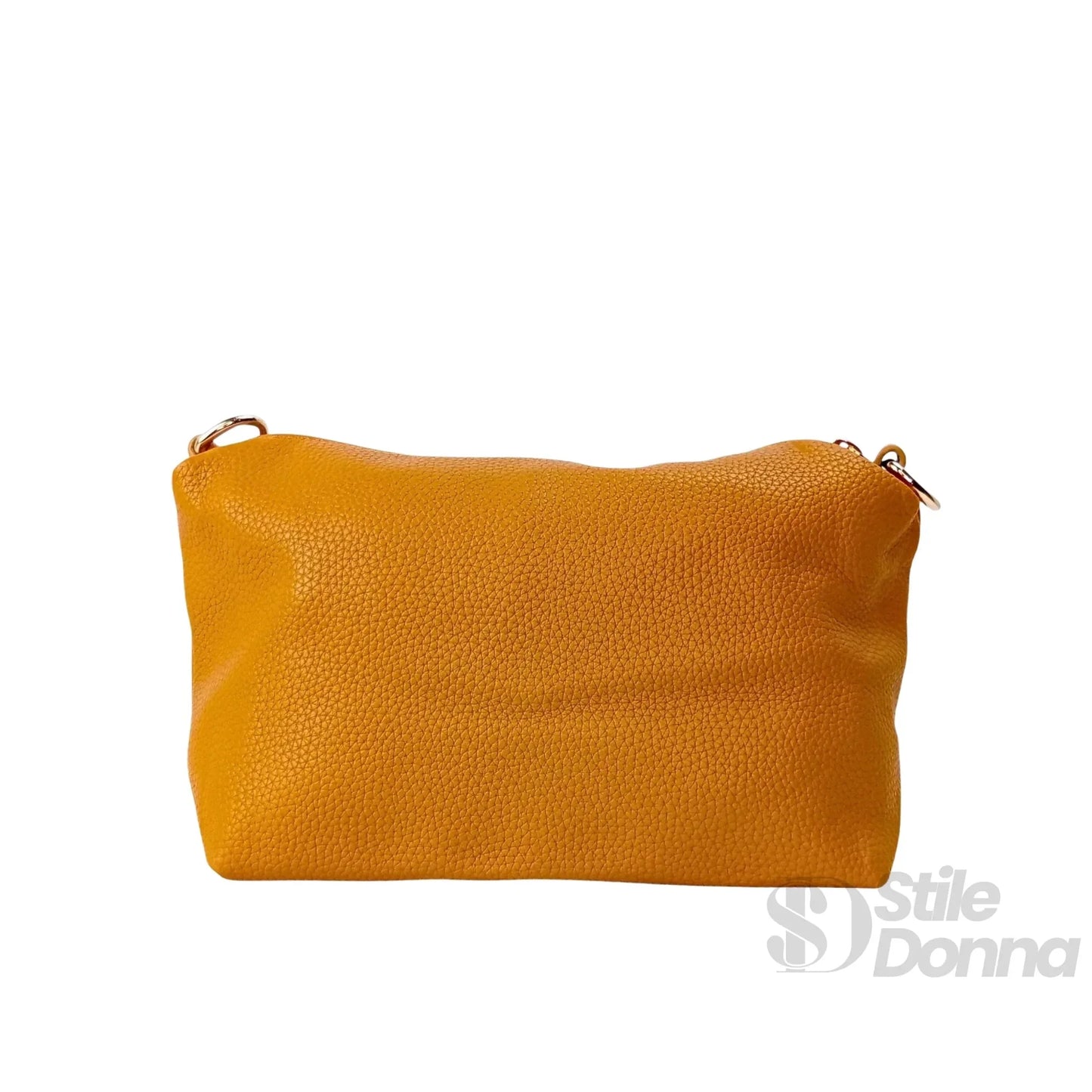 Valentini SIBI Borsa Tote in Ecopelle Sintetica Giallo con Finitura Color Oro