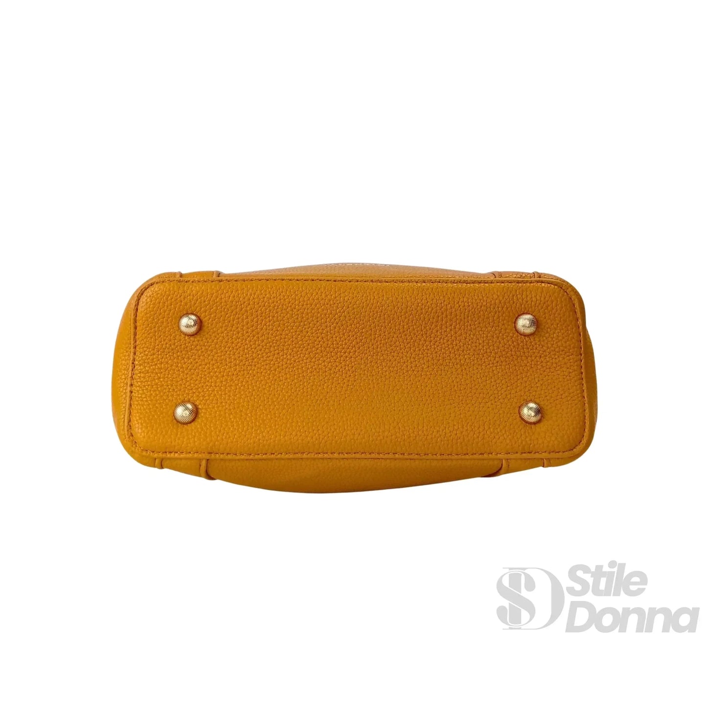 Valentini SIBI Borsa Tote in Ecopelle Sintetica Giallo con Finitura Color Oro