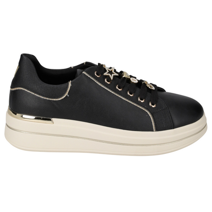Valleverde 35480 Scarpe Donna Black - Sneakers Comode in Pelle con Design Elegante