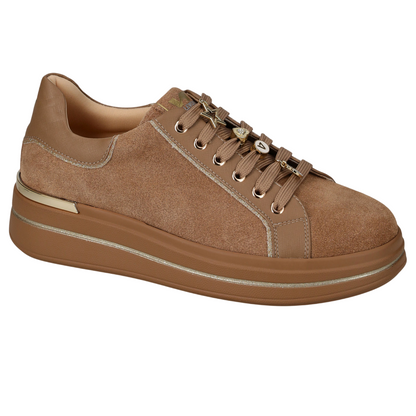 Valleverde 35480 Scarpe Donna Tortora - Sneakers Comode in Pelle con Design Elegante