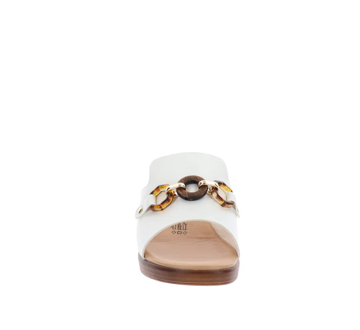 Valleverde Sandalo in Pelle con Tacco Donna Bianco - 55453