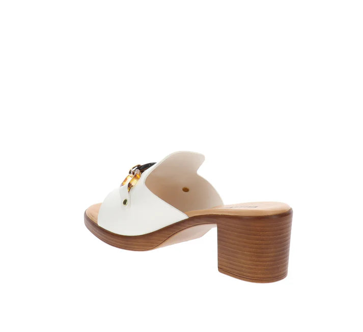 Valleverde Sandalo in Pelle con Tacco Donna Bianco - 55453