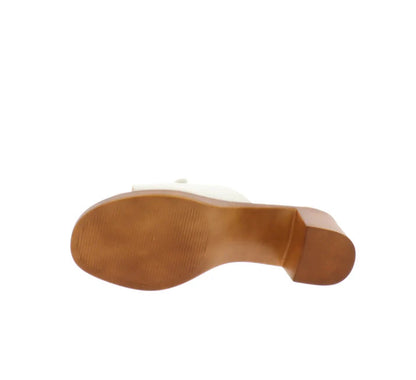 Valleverde Sandalo in Pelle con Tacco Donna Bianco - 55453