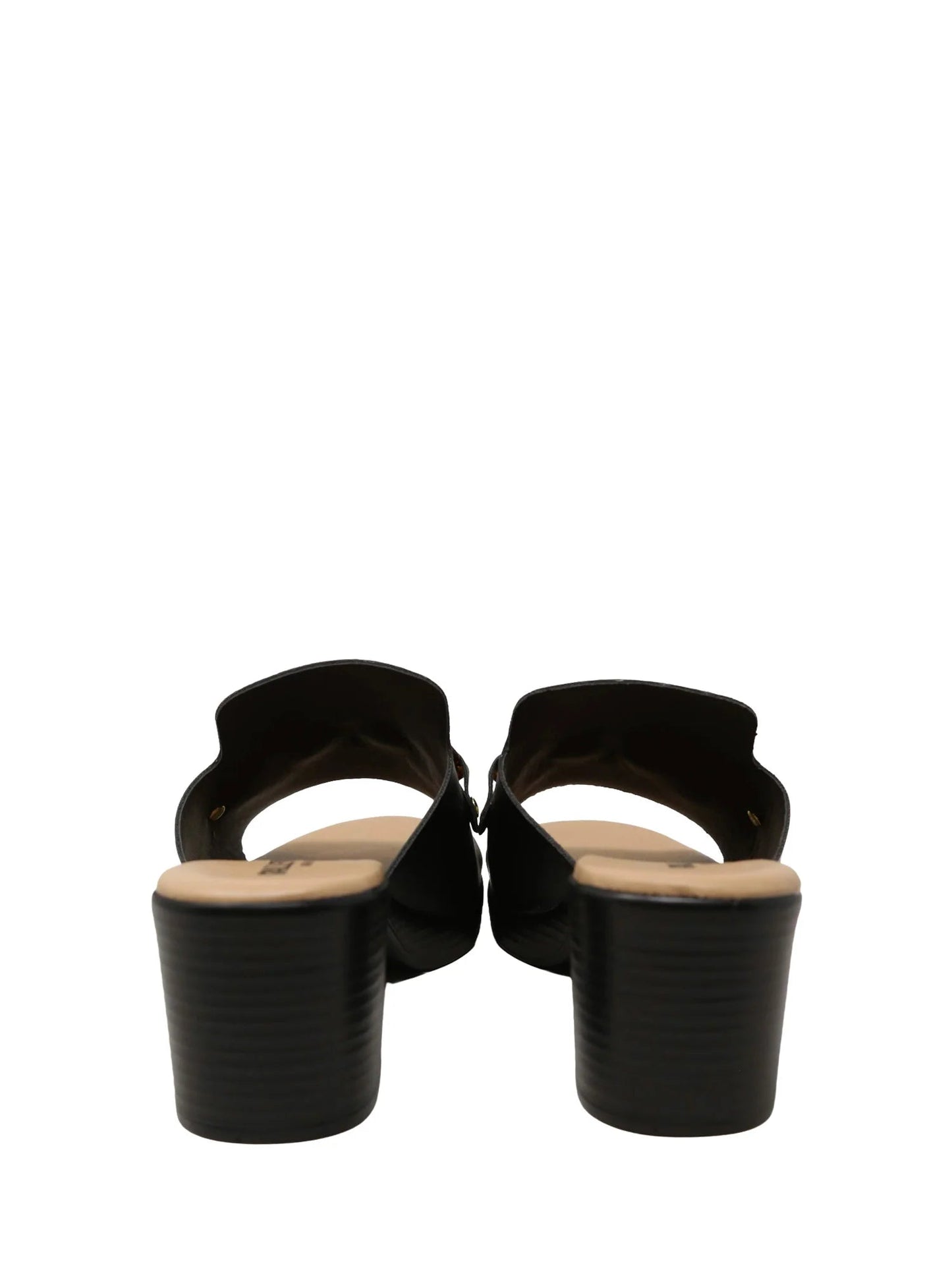 Valleverde Sandalo in Pelle con Tacco Donna Nero - 55453