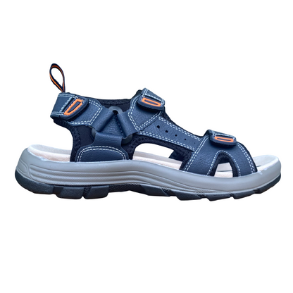Valleverde Sandalo Uomo Blu Plantare Ergonomico in Pelle - 54803