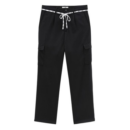 Vans Pantalone Cargo da donna con laccio in vita Shoe Lace VN0A4BF3BLK1 nero