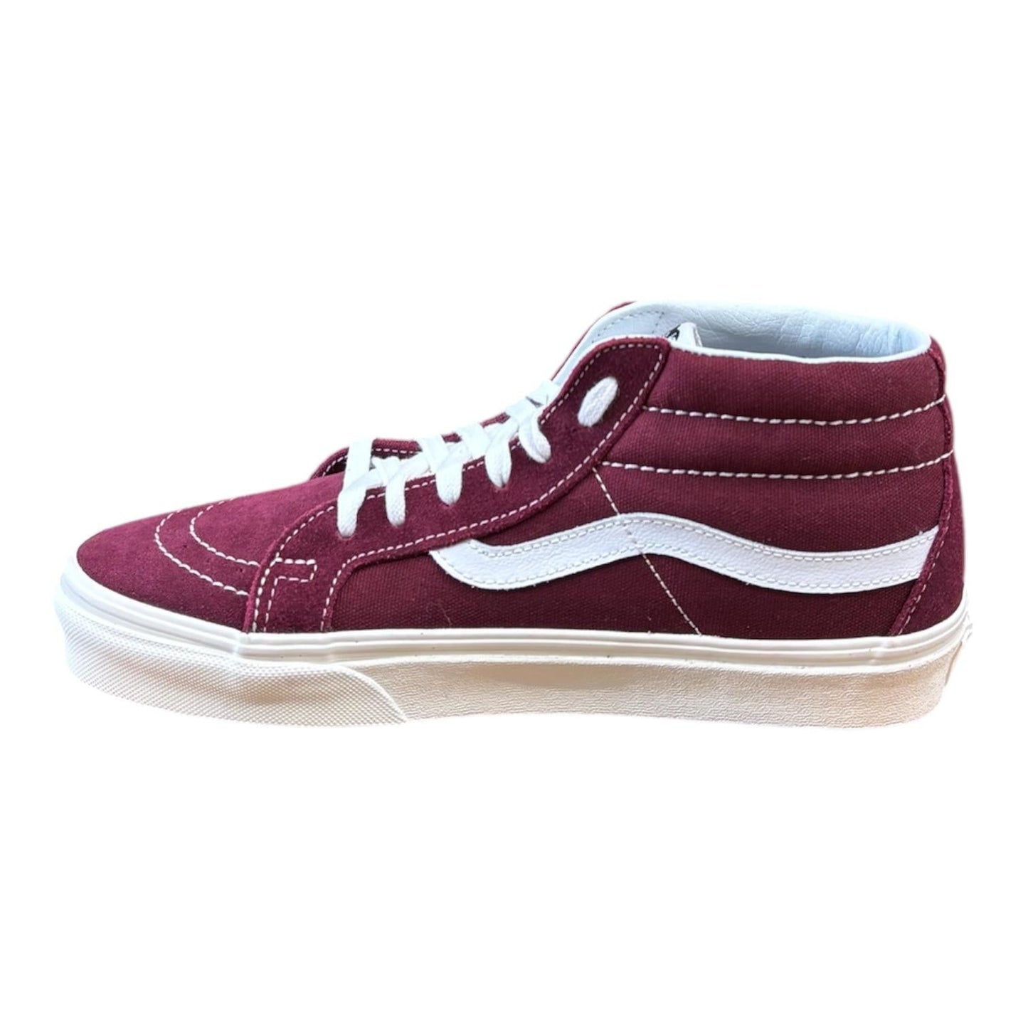 Vans Sk8-Mid Reissue VN0A3MV8U8M Pelle bordeaux-bianco