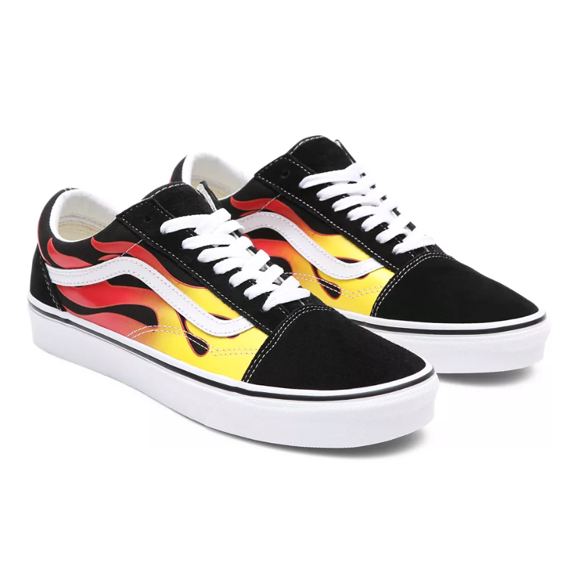 Vans Old Skool Flame VN0A38G1PHN1 Lifestyle Sneakers Uomo Nero Bianco