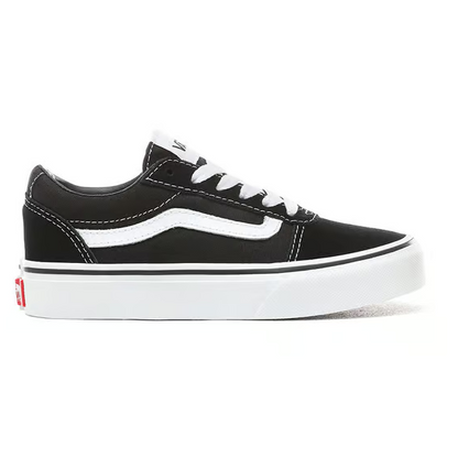 Vans Ward Sneakers Ragazzi VN0A38J9IJU1 Nero Bianco - Tela Camoscio