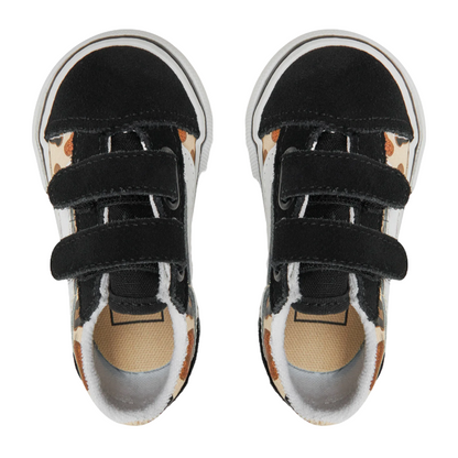 Vans scarpa sneakers da bambina Old Skool V leopardata glitter VN0009RCYS81 nero-marrone