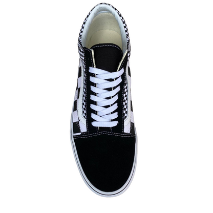 Vans scarpa sneakers da uomo Old Skool a quadri VN0A38G1Q9B nero-bianco
