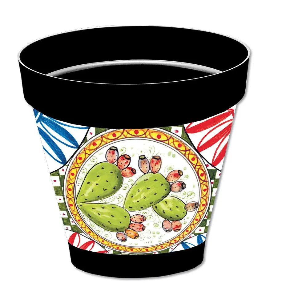 Vaso Sicilia antracite D.22 diversi decori