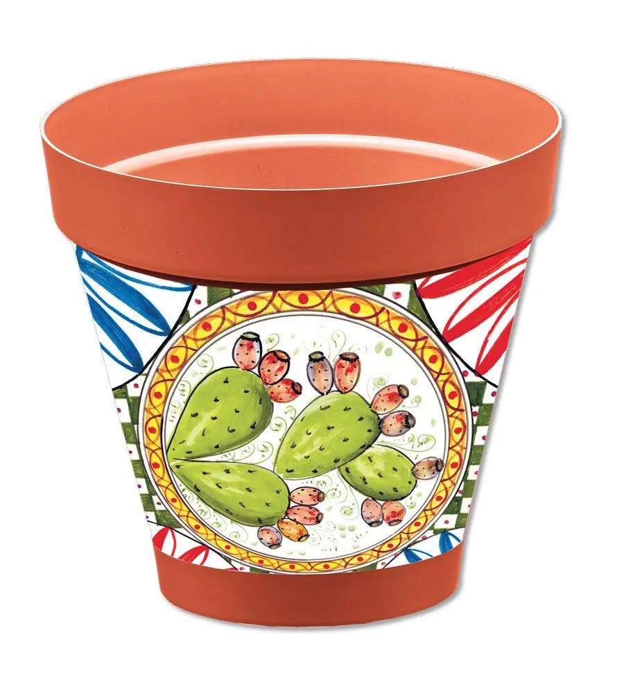 Vaso Sicilia terracotta D.18 diversi decori