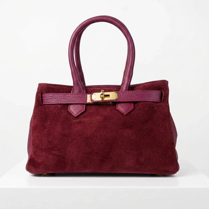 Stile Donna Bags - Velinara Borsa Scamosciata Bordeaux