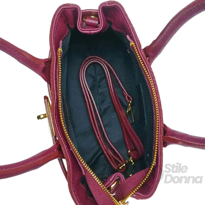Stile Donna Bags - Velinara Borsa Scamosciata Bordeaux