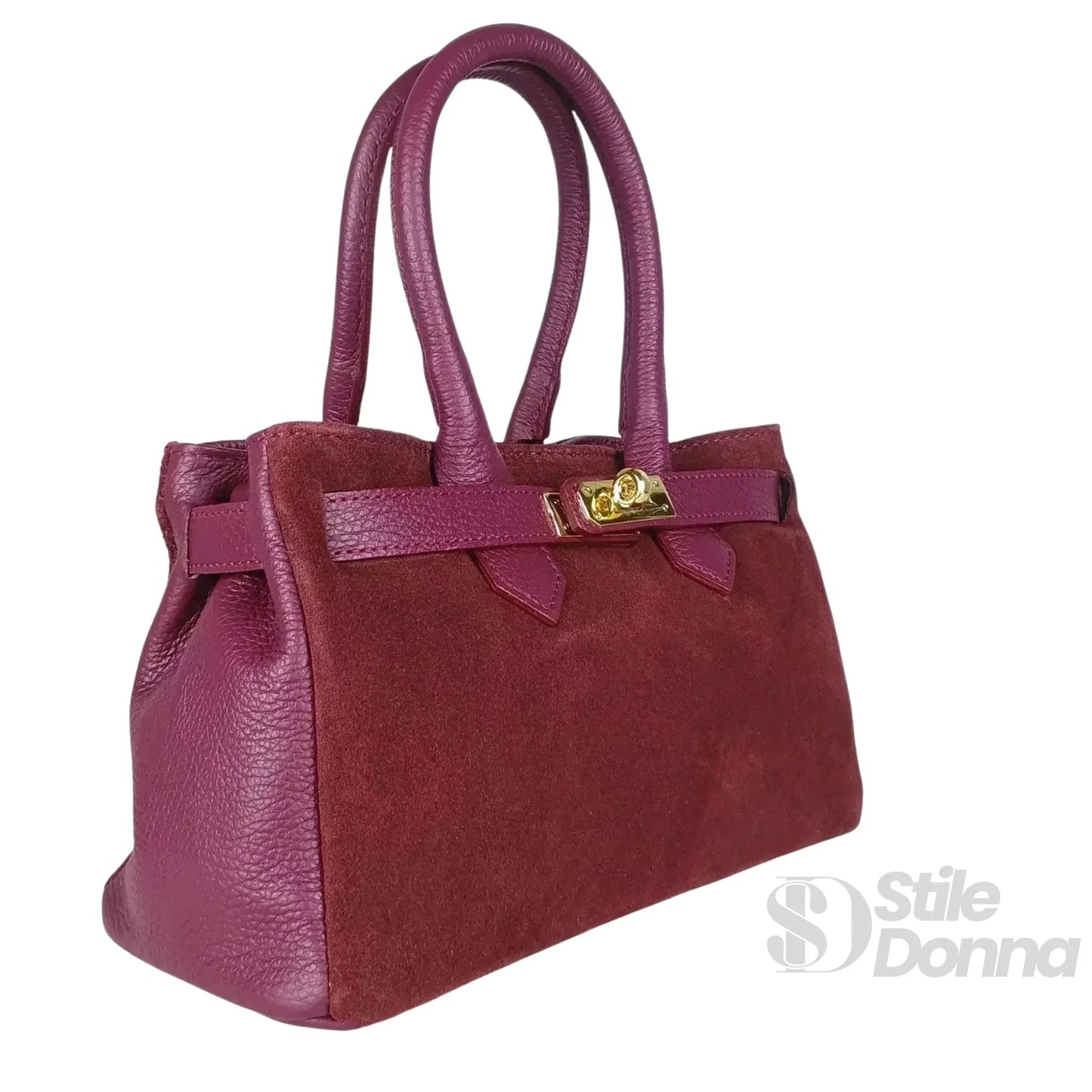 Stile Donna Bags - Velinara Borsa Scamosciata Bordeaux