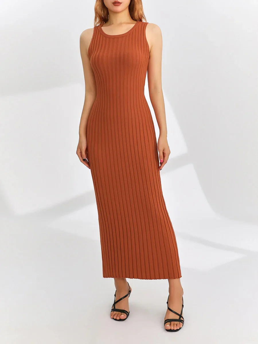 Abito Lungo Donna Senza Maniche Estivo – Vestito Elegante e Casual