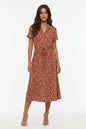 Women's Polka Dot Long Dress with Short Sleeves | Lightweight Summer Dress