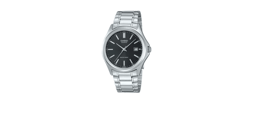 Casio MTP-1183A-1A Orologio Uomo Elegante Acciaio Inox Quadrante Nero