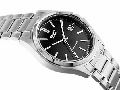 Casio MTP-1183A-1A Orologio Uomo Elegante Acciaio Inox Quadrante Nero