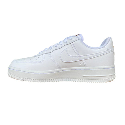 Nike Air Force 1 LX DD1525-100 Bianco Oro Donna Sneakers Catena Pelle Premium