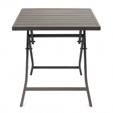 Klapptisch Alabama 70 x 70 mit weißem Aluminiumgestell