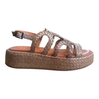 Vueva Sandalo Donna Intrecciato Zeppa Taupe WD511R04