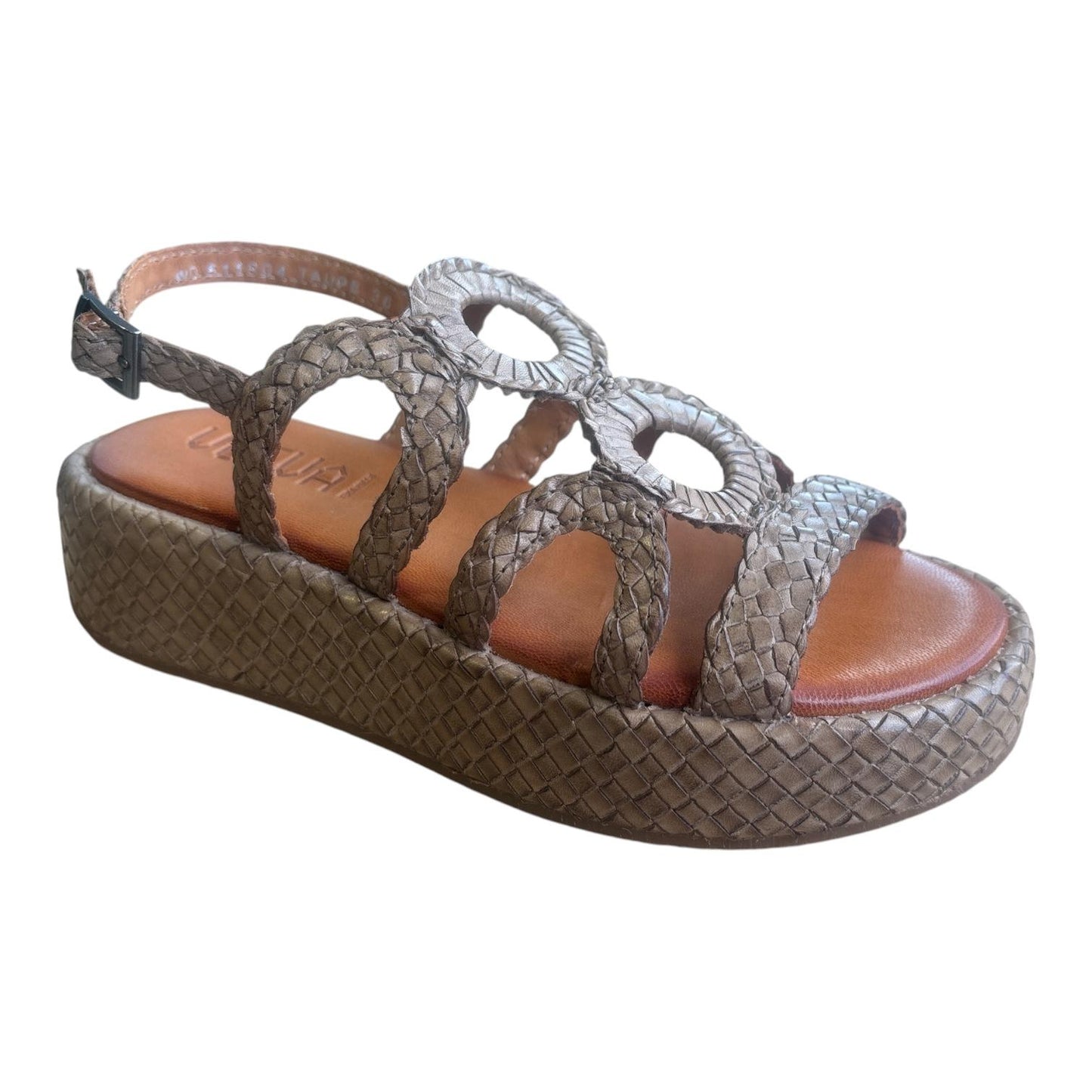 Vueva Sandalo Donna Intrecciato Zeppa Taupe WD511R04