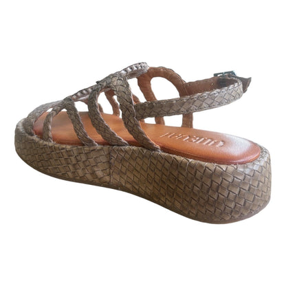Vueva Sandalo Donna Intrecciato Zeppa Taupe WD511R04
