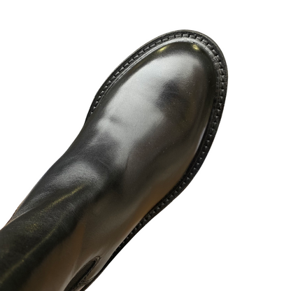 Vueva – Stivaletto Donna in Pelle Nero VB365204 con Cerniera, Elastico Laterale, Doppia Fibbia e Suola Alta | Stile, Comfort e Versatilità