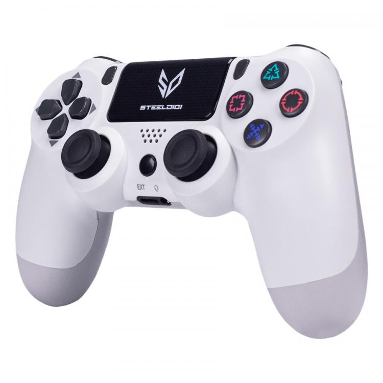 Steeldigi Wireless Controller für PS4, Gamepad, kabellos, PlayStation 4, Weiß