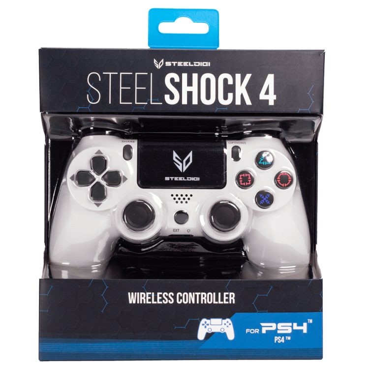 Steeldigi Wireless Controller für PS4, Gamepad, kabellos, PlayStation 4, Weiß