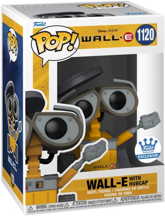 Funko Pop! Disney Pixar Wall-E (1120) Wall-E mit Radkappe Exclusive Vinylfigur