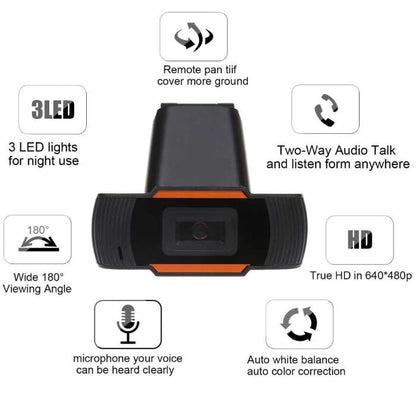 Webcam Hd 480P Con Microfono Integrato Smart Working Skype Video Camera Per Pc