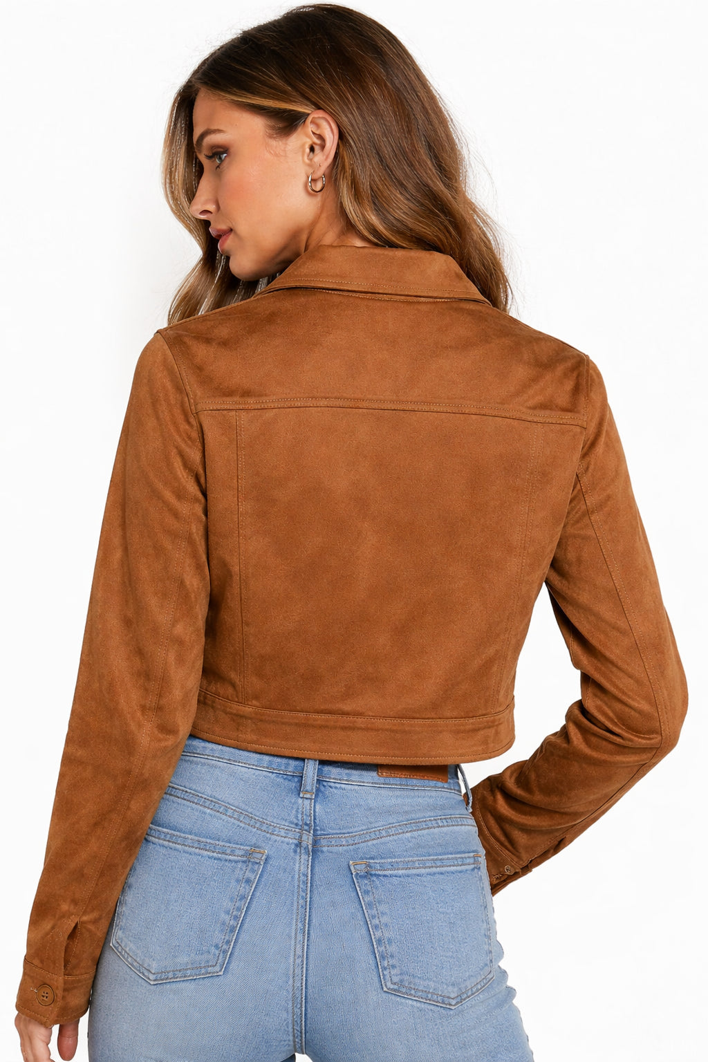 Censured Giacca Donna Eco Camoscio con Frange JWSIRIFKS5 Tabacco PE26