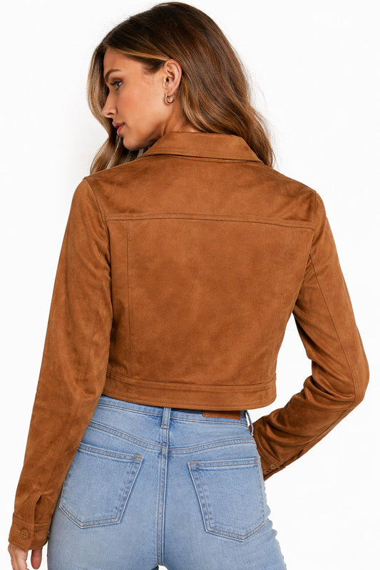 Censured Giacca Donna Eco Camoscio con Frange JWSIRIFKS5 Tabacco PE26