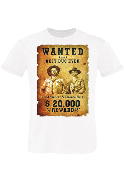 Wanted Bud Spencer 18-70-8 T-Shirt Urban Men Uomo 100% Cotone Fiammato BS