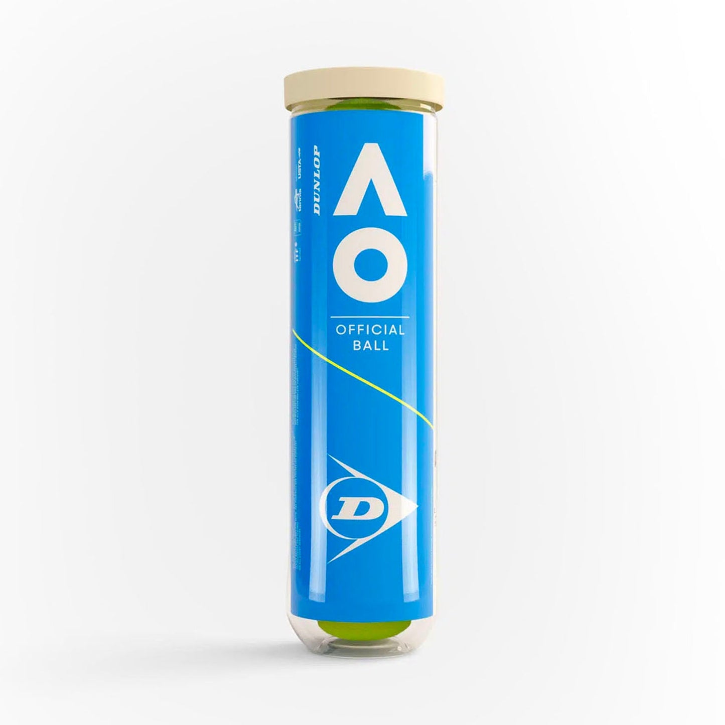 Dunlop Australian Open 601602 Palline Tennis Gialle Tubo 4 – Ufficiale Grand Slam ITF