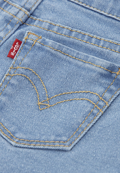 LEVI'S KIDS COMPLETO DA BAMBINA MAGLIETTA E PANTALONCINO1EP561-UHG Celeste