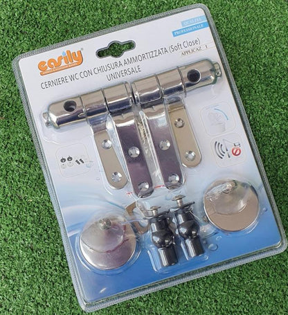 Cerniere per Wc Supporti Copriwater Universali con Chiusura Soft Ammortizzata