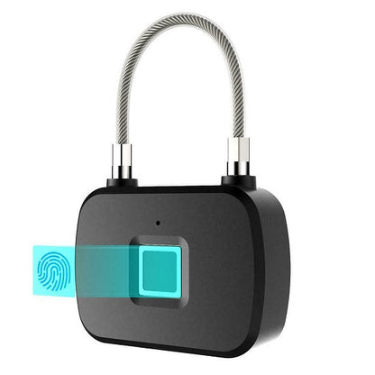 Fingerabdruck-Vorhängeschloss Smart Trolley Reise Fitnessstudio Akku Inklusive